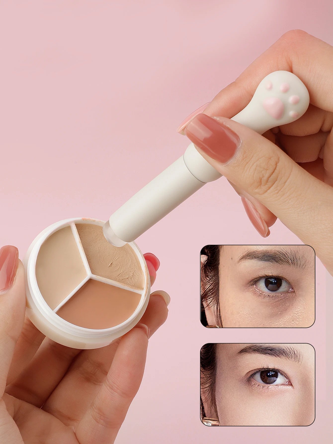 Katt-tass läppborste i silikon – gulligt sminkverktyg för jämn applicering