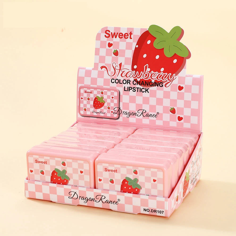 5-pack färgskiftande läppstift – söt gift set med fruktsmak, mini lipsticks som ändrar färg efter temperatur