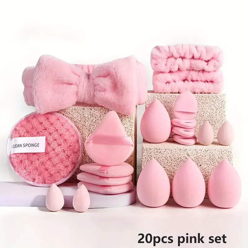 20/40pcs Pink Makeup Brush Set – komplett kit för alla dina looks