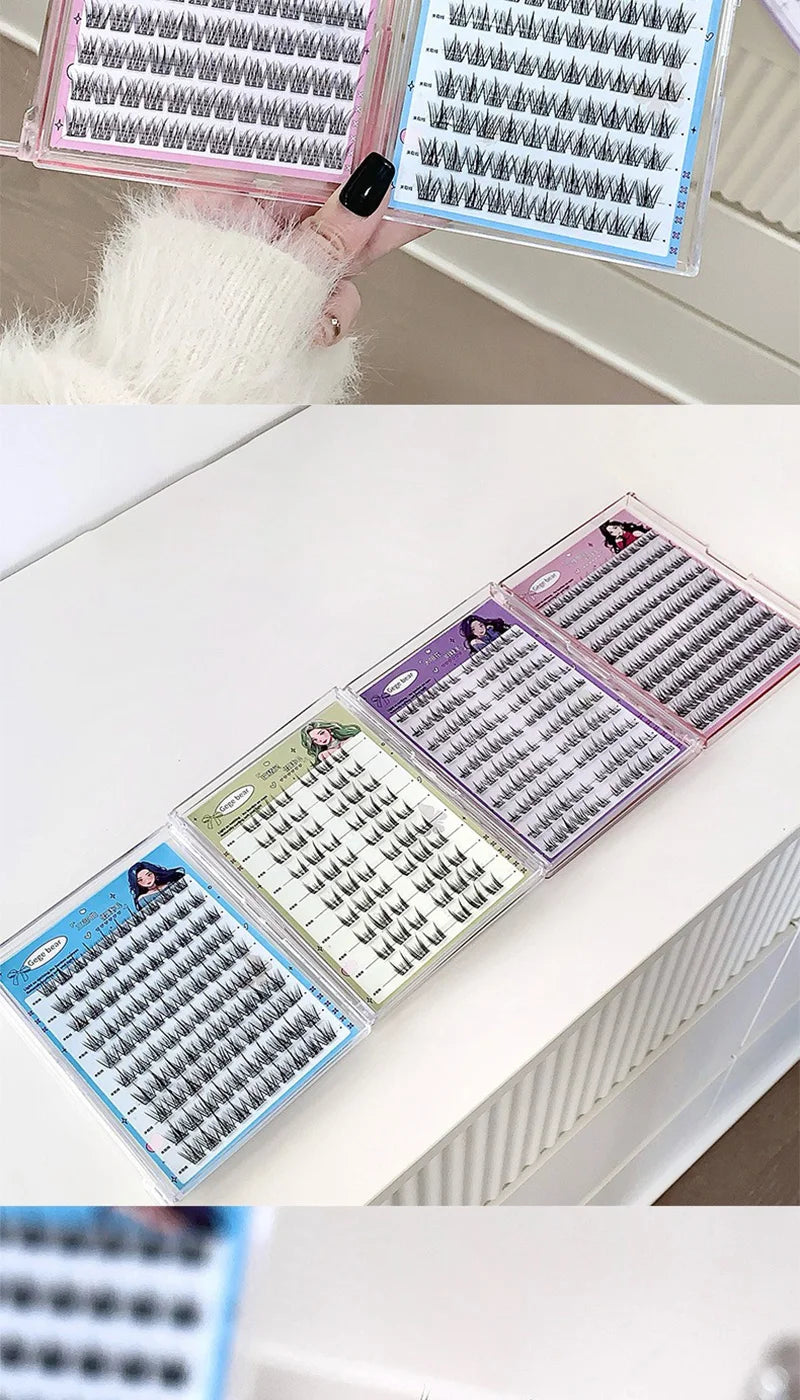 Gege Bear no-glue lösögonfransar – enkel 3-stegs applicering