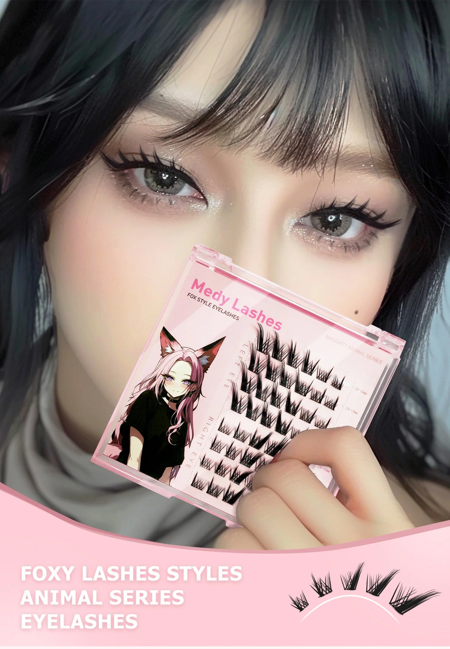 Puppy Lashes Fox Series – segmenterade lösögonfransar