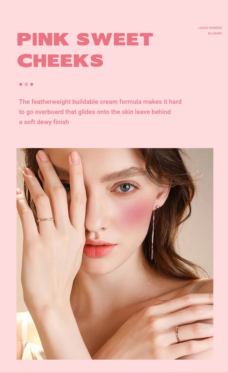 Velvet Blush – 6-färgs sponge head rouge för kinder & läppar