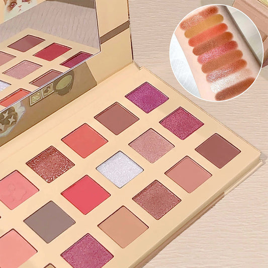 18-färgs Cat Eyeshadow Palette – matt, skimrande & glitter