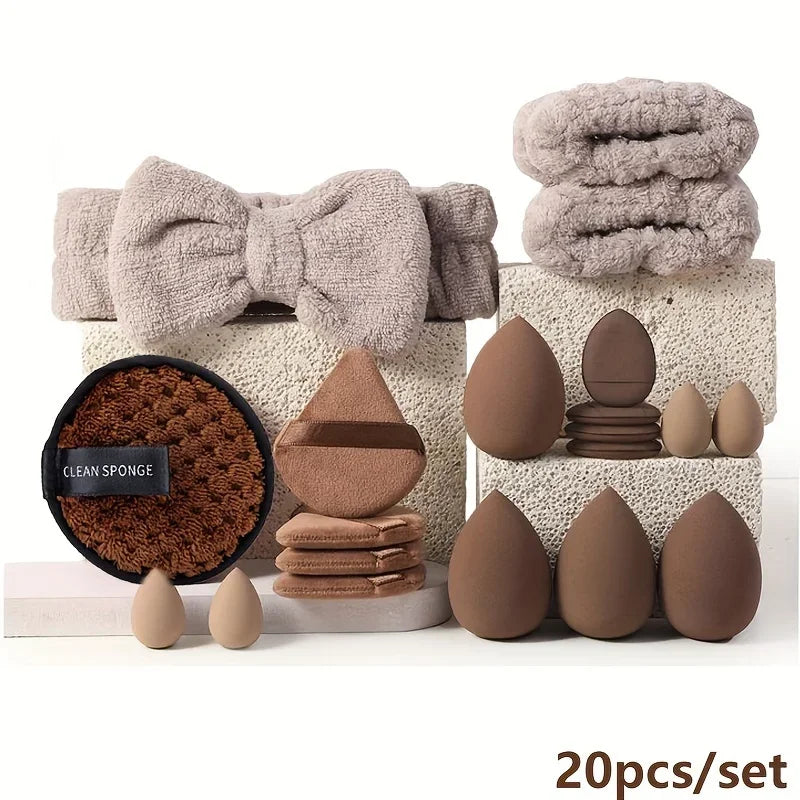 20/40pcs Pink Makeup Brush Set – komplett kit för alla dina looks