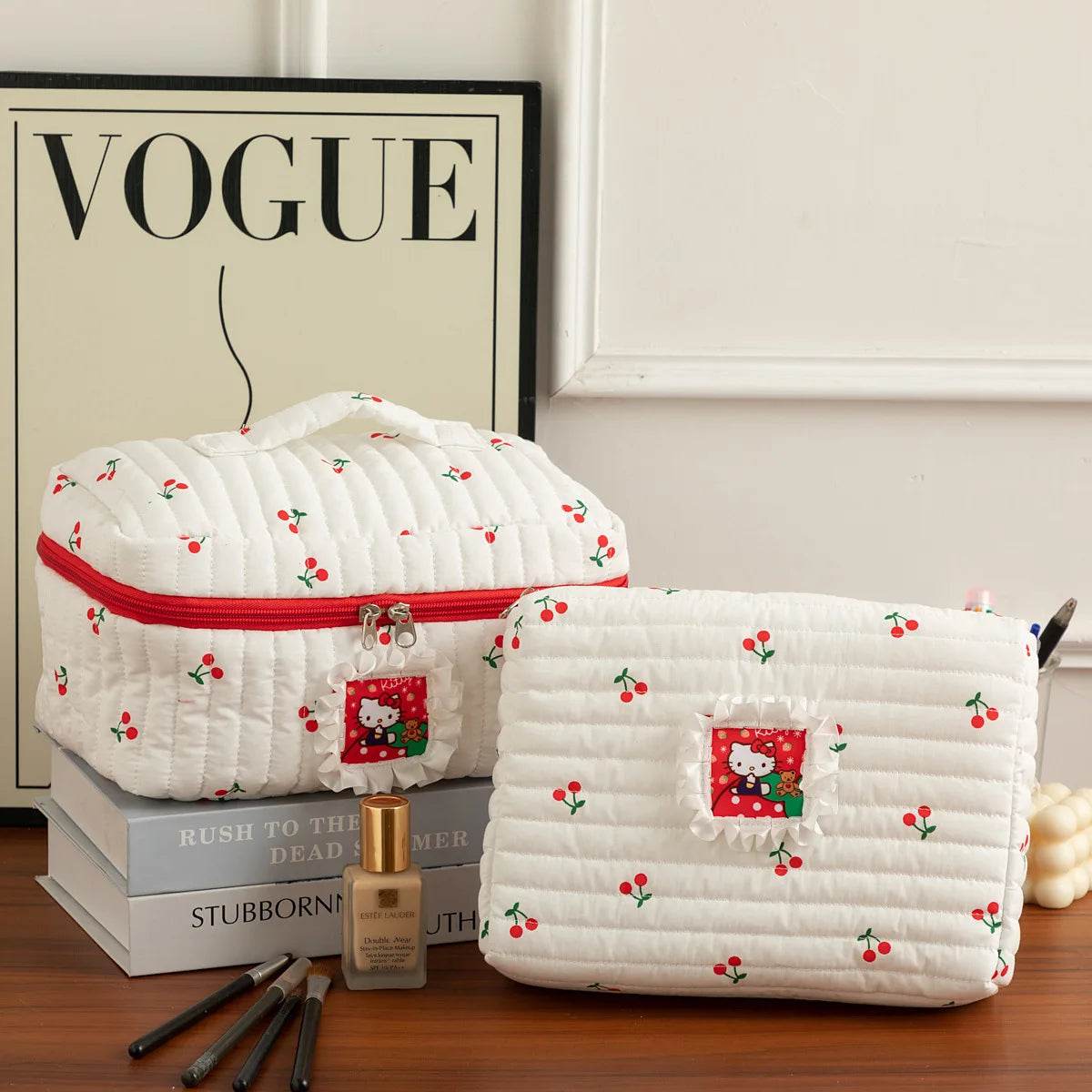 Cute Cat Makeup Bag – stor sminkväska med kawaii design