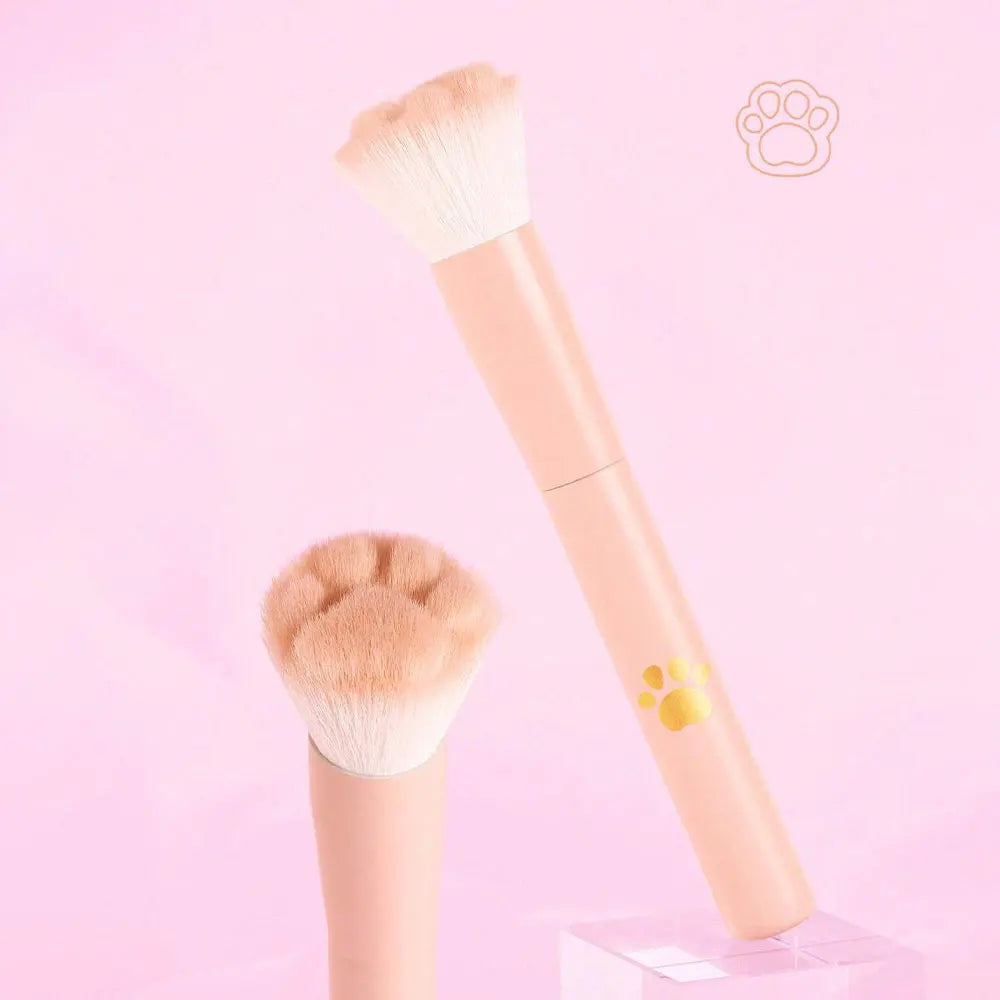 Katt-tass rougeborste – professionell makeupborste med förvaringsbox