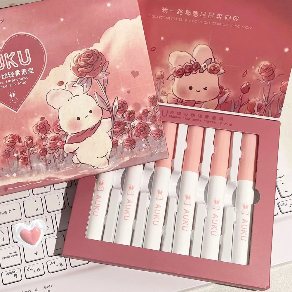 6-pack kawaii läppstiftset – koreansk makeup i matta nyanser