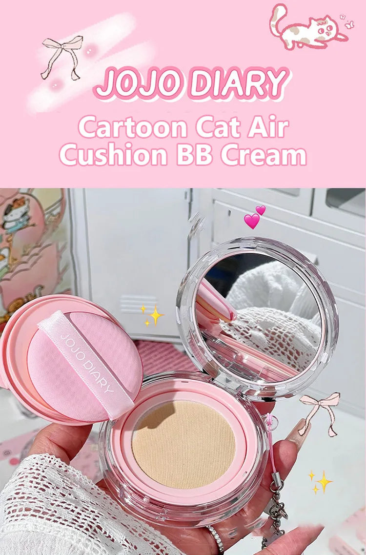 Diary Cat Air Cushion BB Cream – långvarig fukt, oljekontroll & concealer i söt design