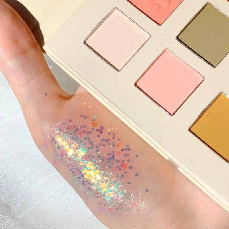 18-färgs Cat Eyeshadow Palette – matt, skimrande & glitter