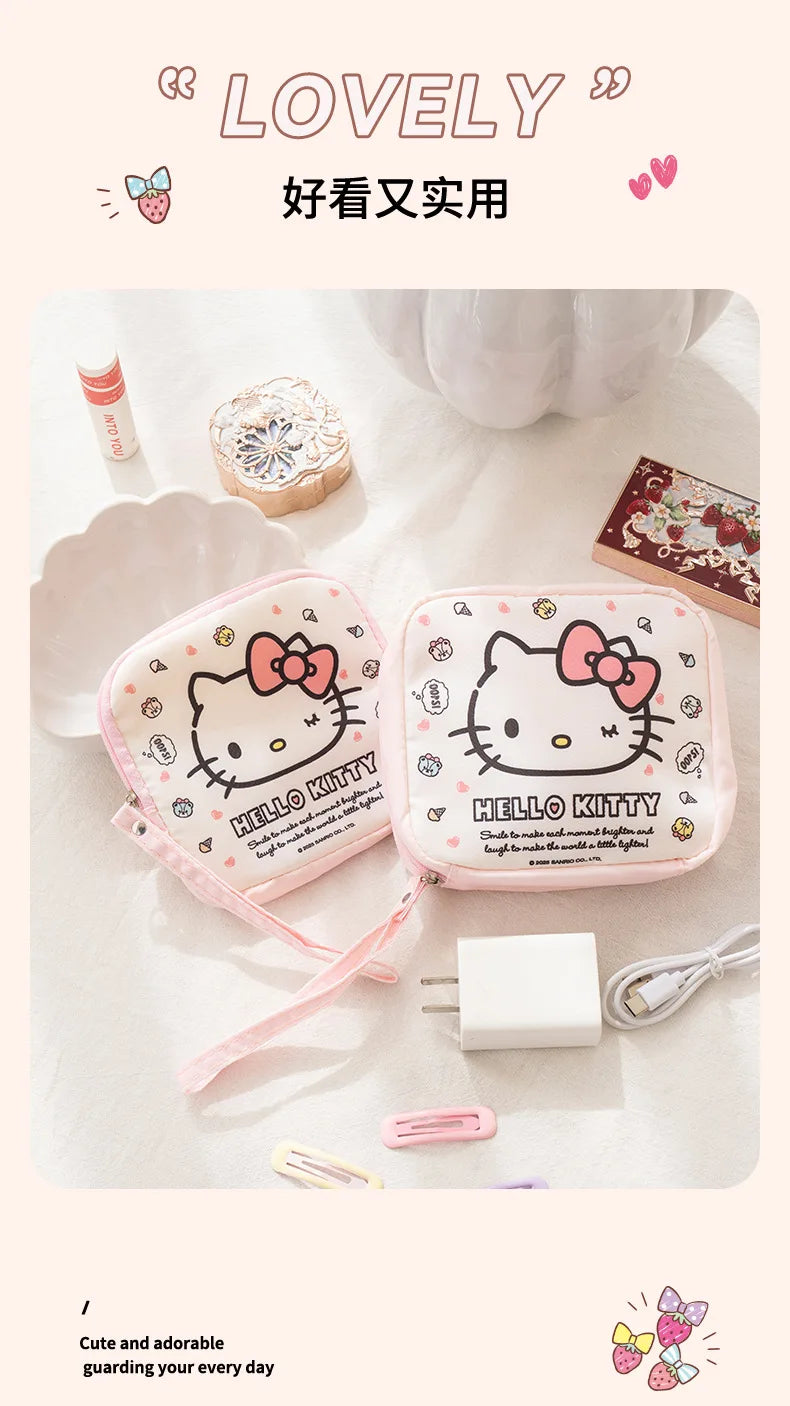 Kawaii Hello Kitty & Kuromi Makeup Bag – söt sminkväska för vardag & resa