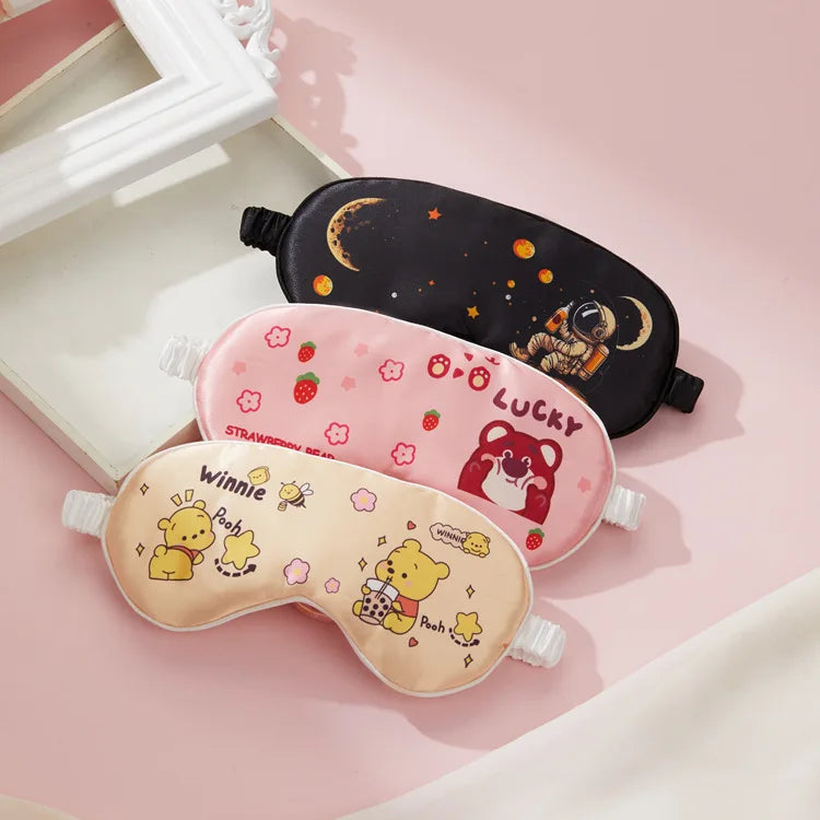 Sanrio Hello Kitty & Kuromi sovmask – silkeslen ögonmask för vila, resa & kawaii-stil