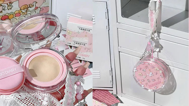 Diary Cat Air Cushion BB Cream – långvarig fukt, oljekontroll & concealer i söt design