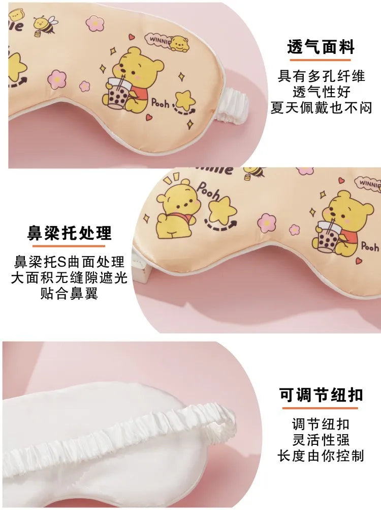 Sanrio Hello Kitty & Kuromi sovmask – silkeslen ögonmask för vila, resa & kawaii-stil