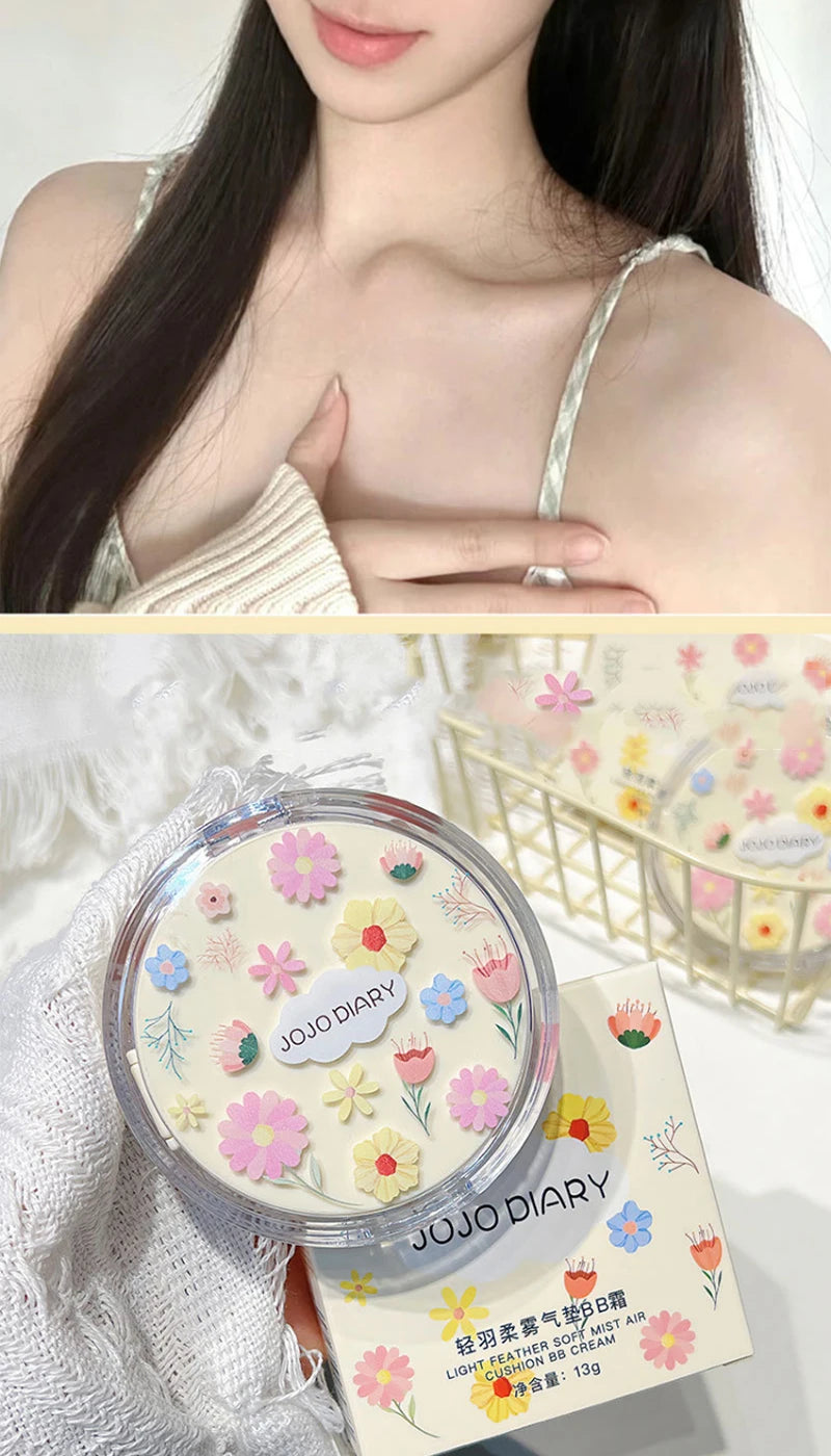 NekoGlow BB Cushion Foundation – kawaii air cushion för flawless hud