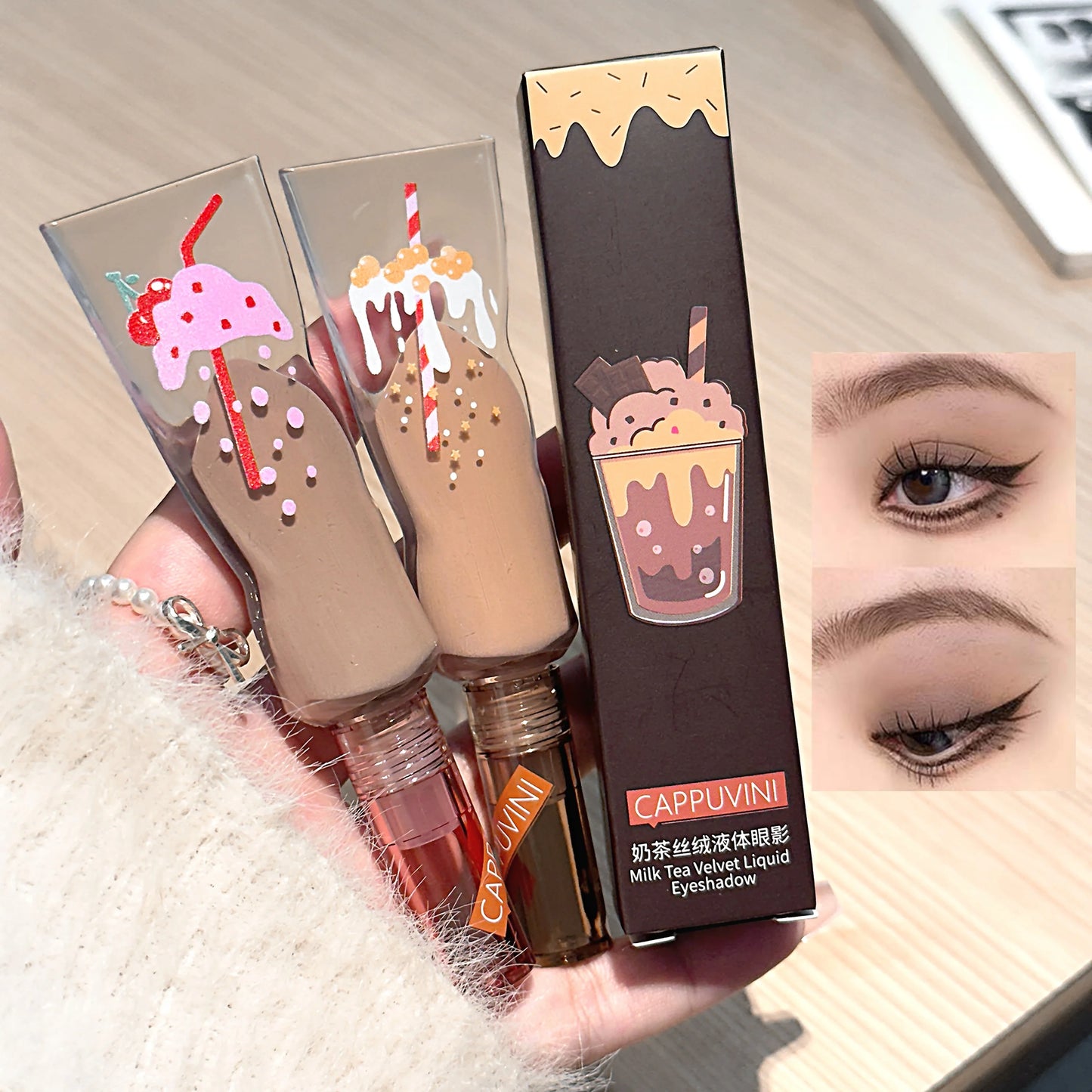 Milk Tea – flytande matt ögonskugga