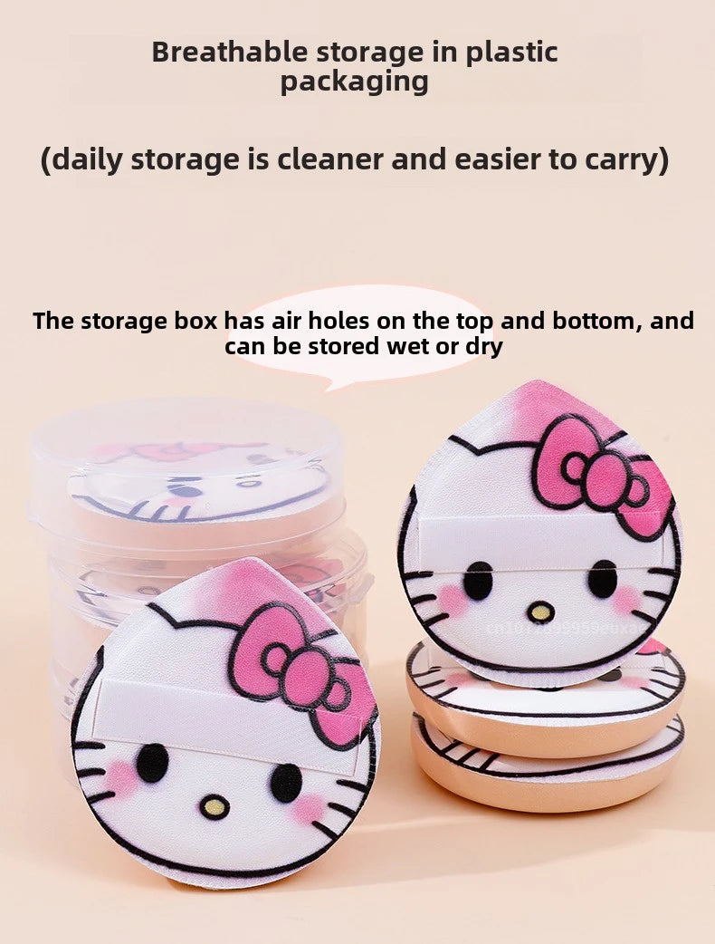 Hello Kitty Makeup Sponge 4-pack – supermjuk puff för foundation & BB-cream