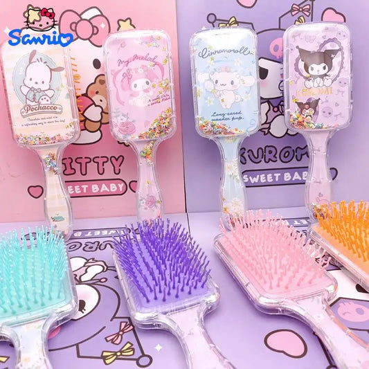 Sanrio air cushion-hårborste – kawaii massageborste med My Melody, Kuromi & Hello Kitty