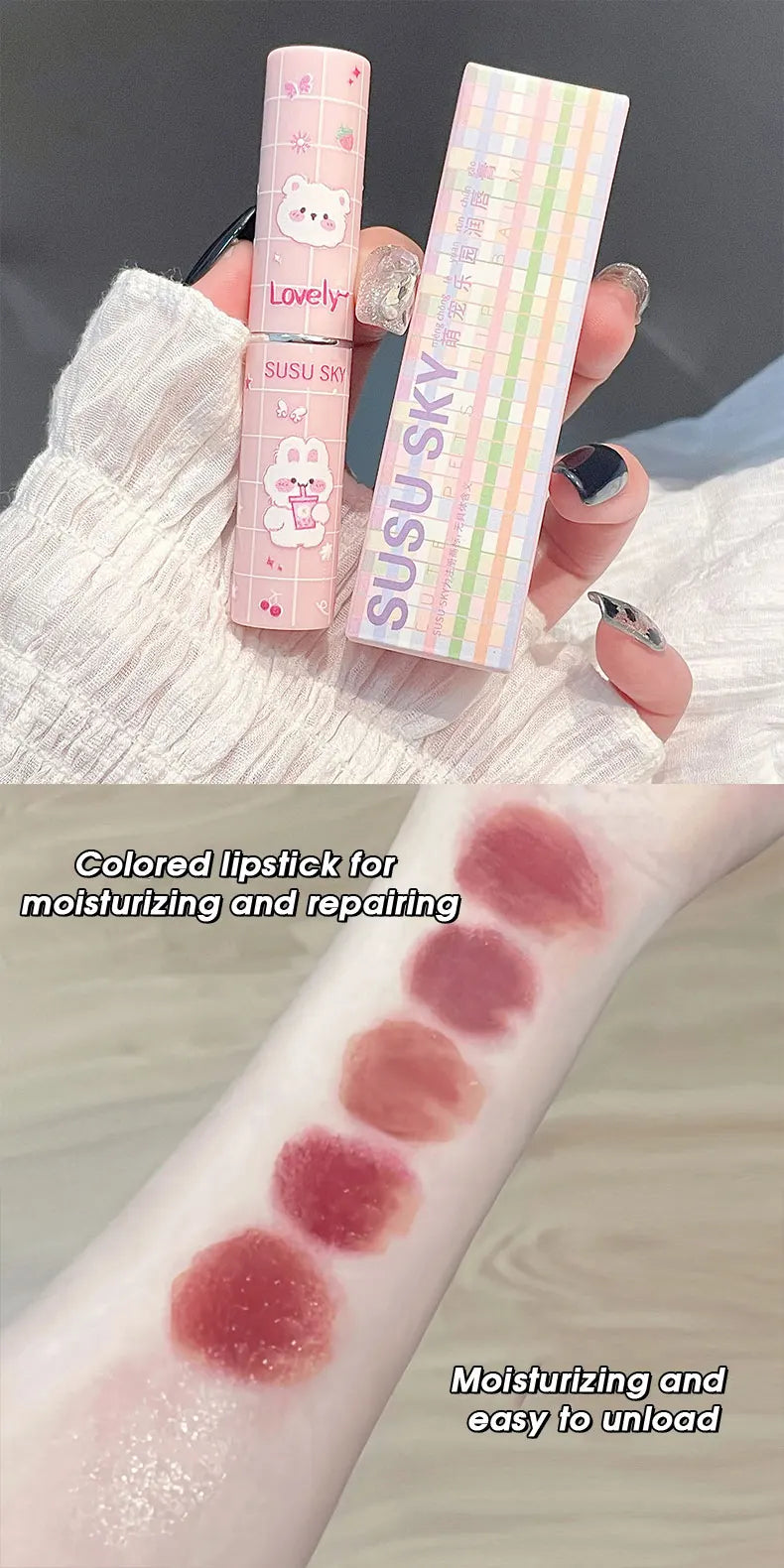 Cute Paradise Lipstick – återfuktande läppstift med färg & vård i ett