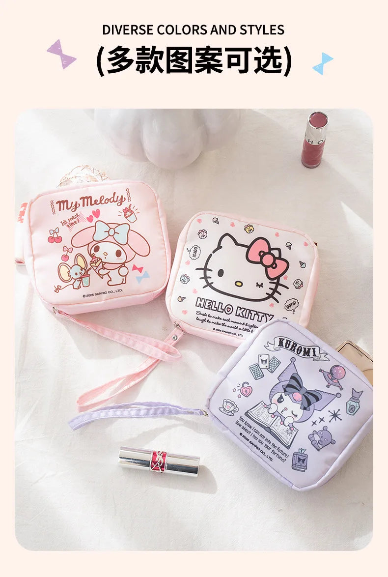Kawaii Hello Kitty & Kuromi Makeup Bag – söt sminkväska för vardag & resa