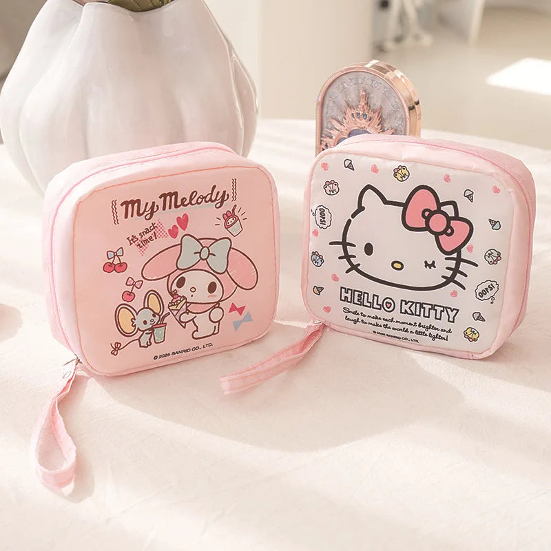 Kawaii Hello Kitty & Kuromi Makeup Bag – söt sminkväska för vardag & resa