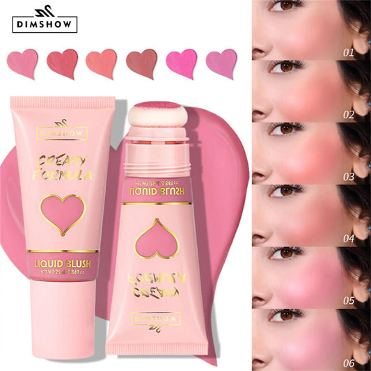 Velvet Blush – 6-färgs sponge head rouge för kinder & läppar