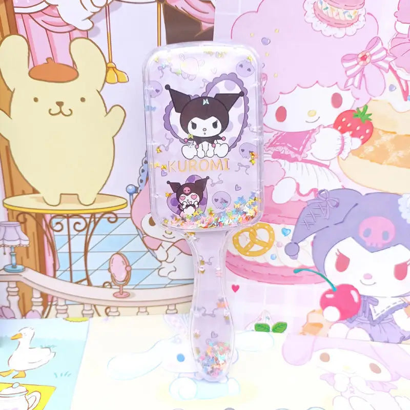 Sanrio air cushion-hårborste – kawaii massageborste med My Melody, Kuromi & Hello Kitty