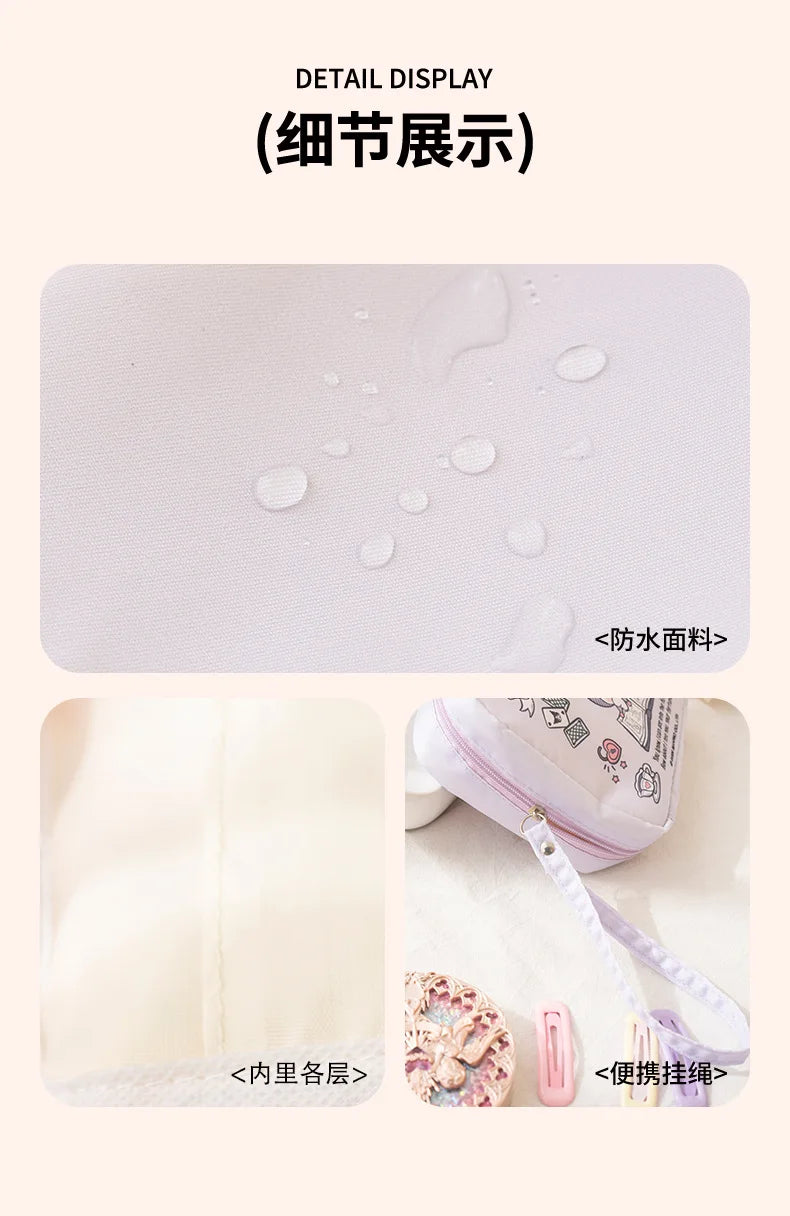 Kawaii Hello Kitty & Kuromi Makeup Bag – söt sminkväska för vardag & resa