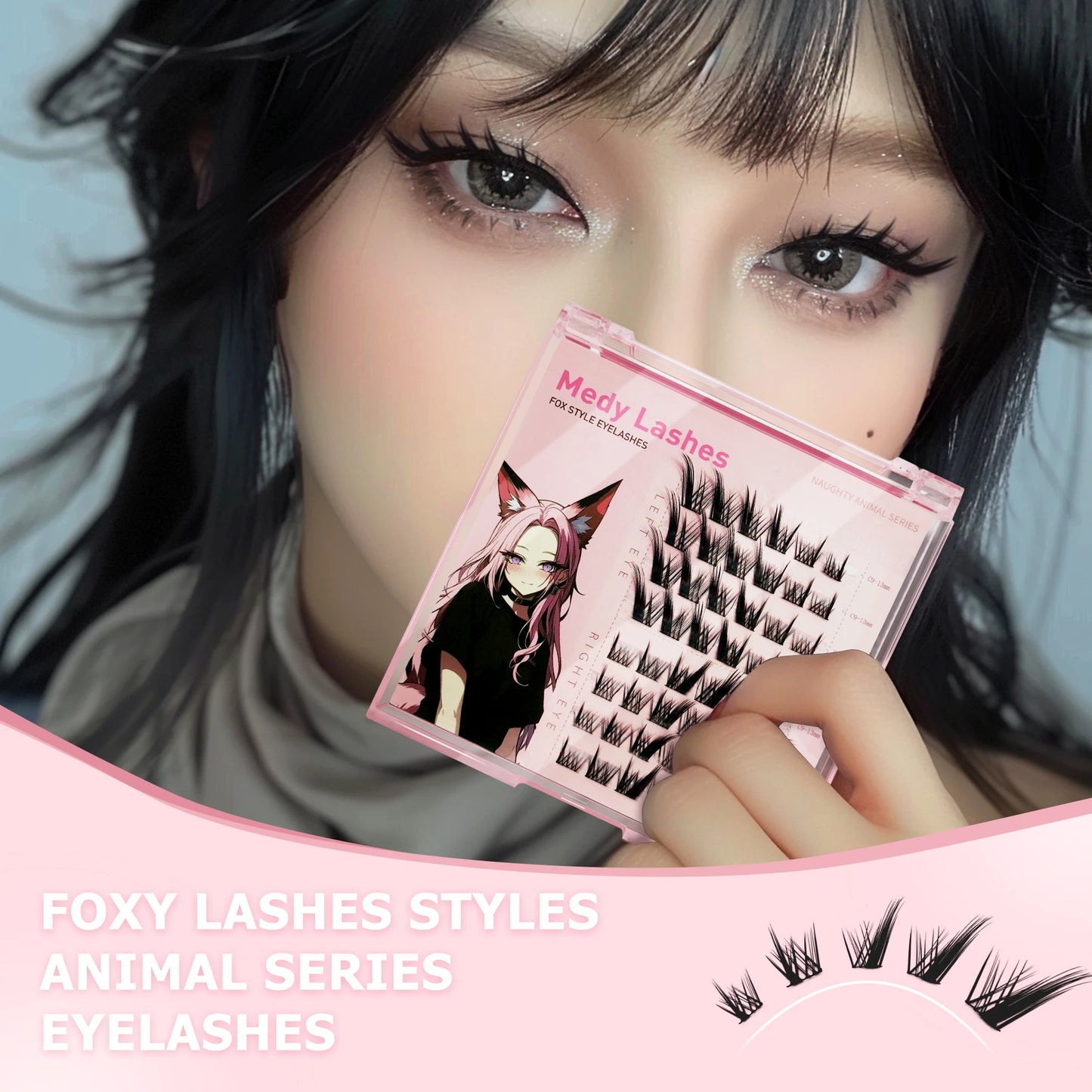 Puppy Lashes Fox Series – segmenterade lösögonfransar
