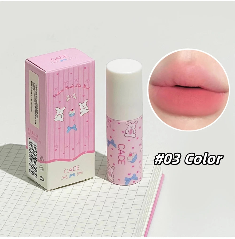 Little Bunny Lip Mud Set – matt läppset med sammetslen nude-textur & söt kanin-design