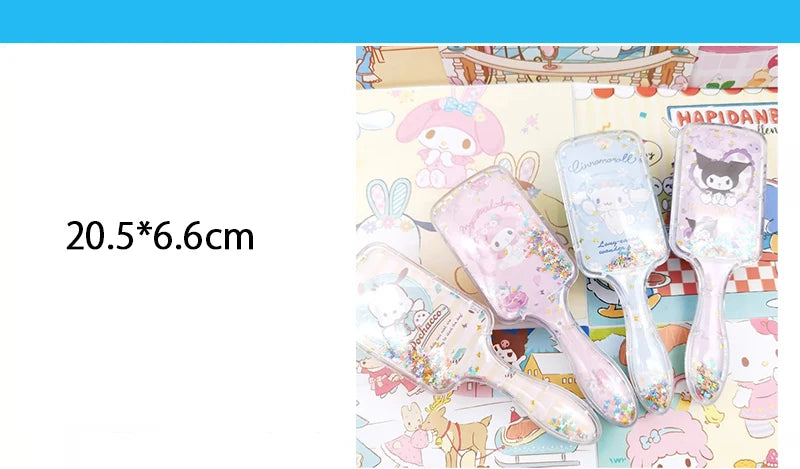 Sanrio air cushion-hårborste – kawaii massageborste med My Melody, Kuromi & Hello Kitty