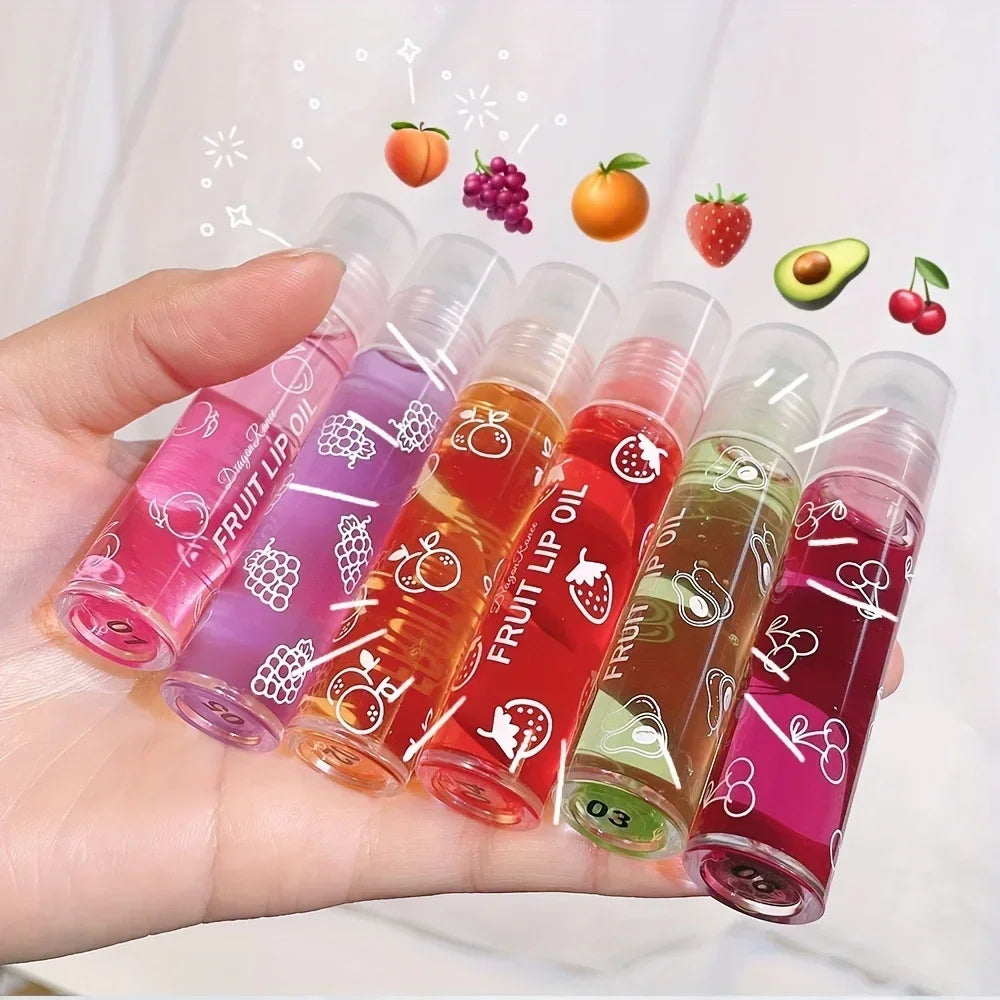Fresh Fruit Roll-on Lip Balm – återfuktande läppolja med druva, transparent glans & långvarig fukt