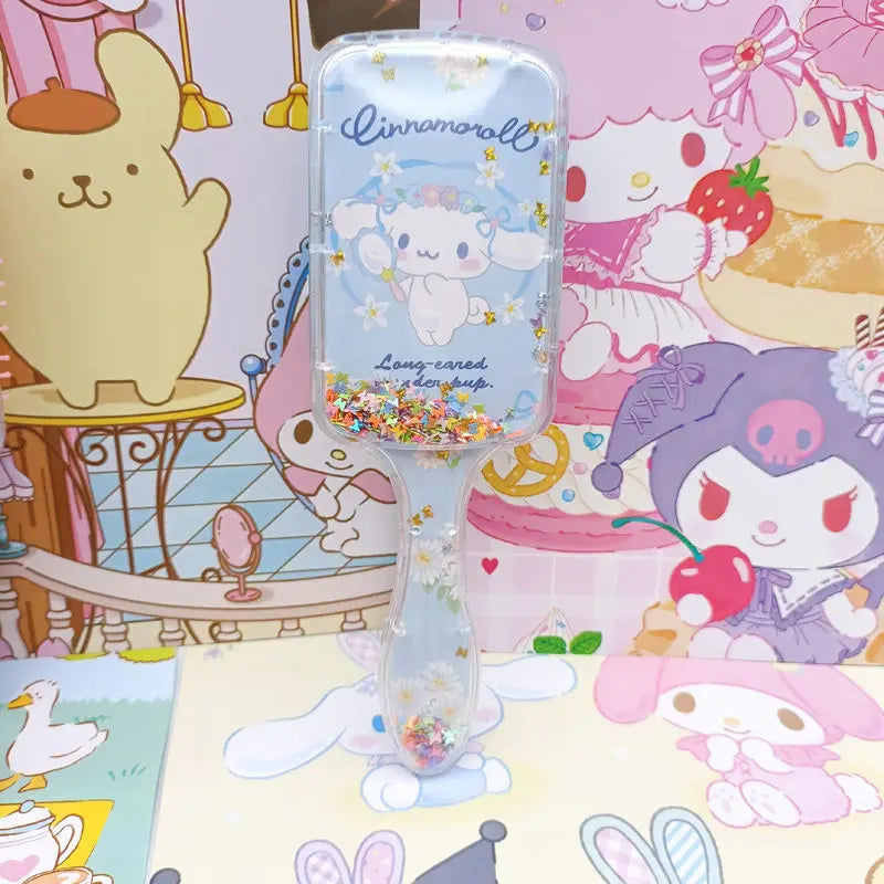 Sanrio air cushion-hårborste – kawaii massageborste med My Melody, Kuromi & Hello Kitty