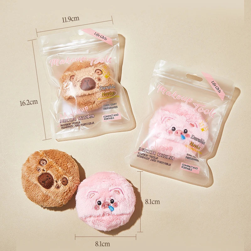 Cute Plush Powder Puff – mjuk puff för flawless finish