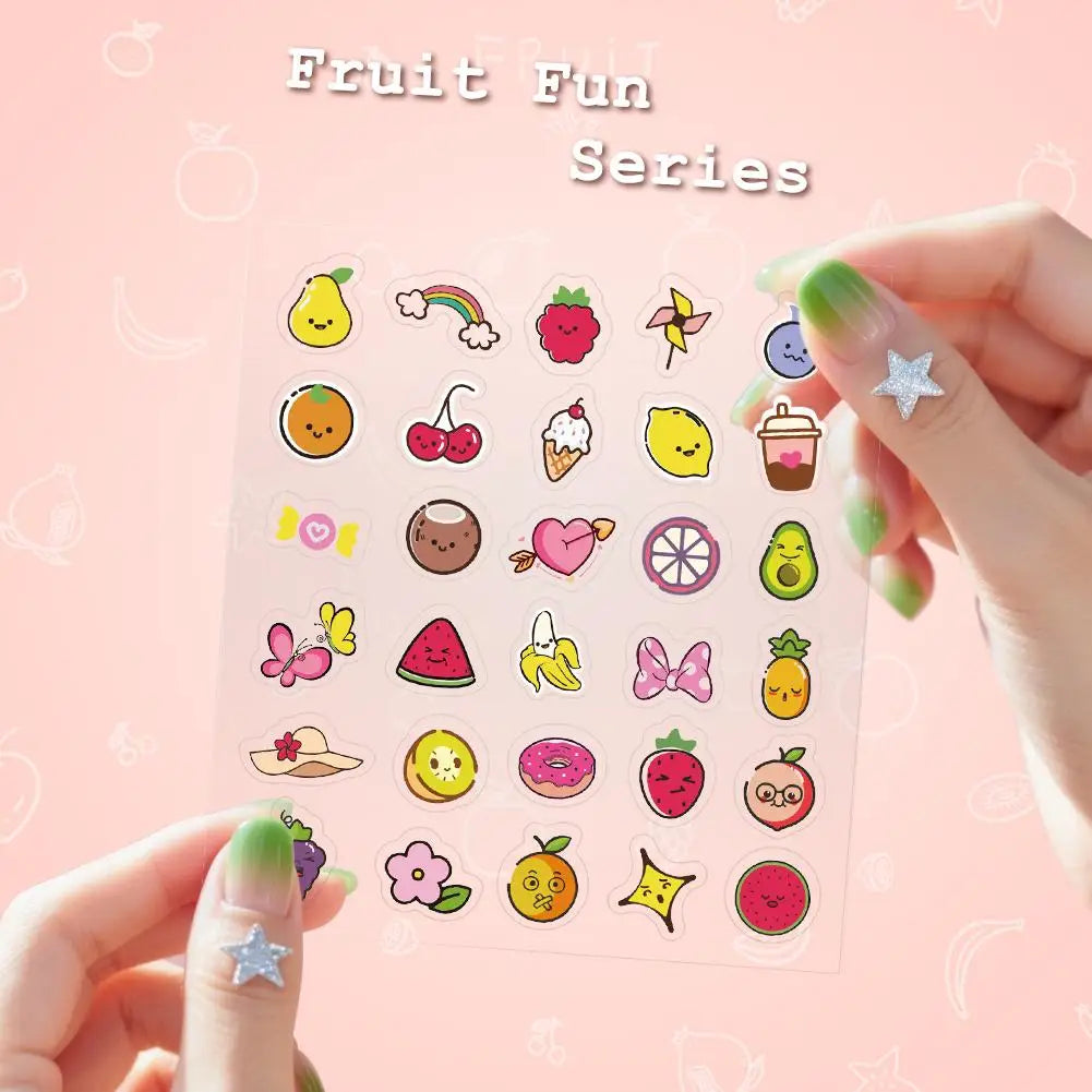 Cute Food Acne Patch – 120 st roliga acneplåster med fruktmotiv, behandlar & täcker finnar