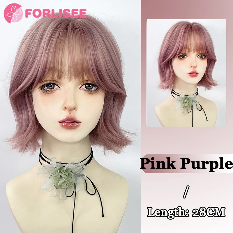 Ombre-peruk 66 cm – lång lockig cosplayperuk med mittbena