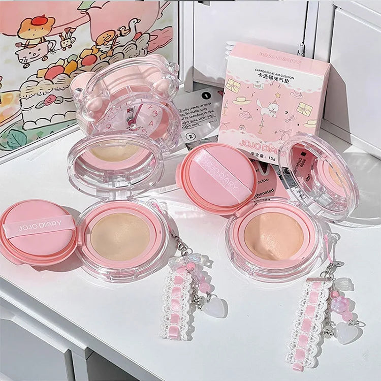 Diary Cat Air Cushion BB Cream – långvarig fukt, oljekontroll & concealer i söt design
