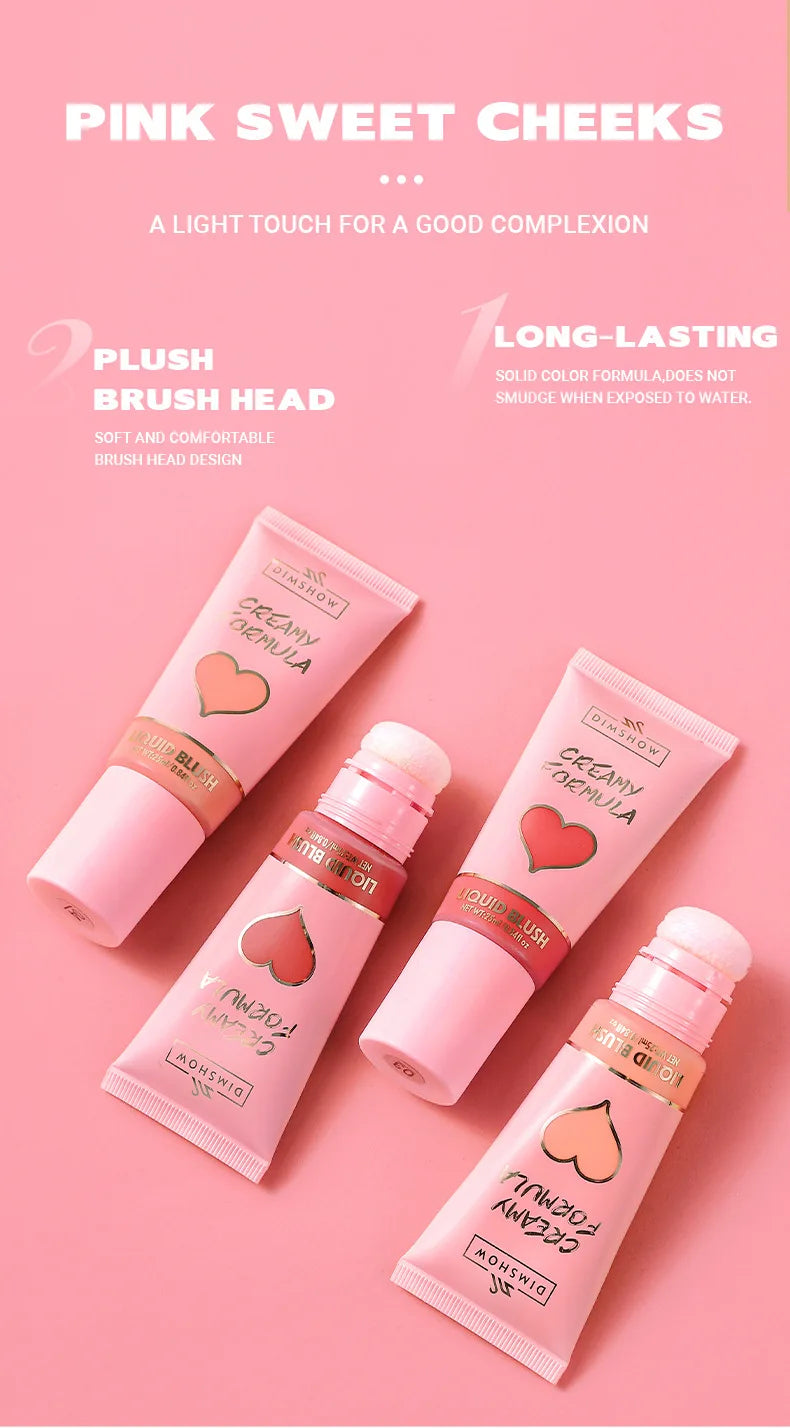 Velvet Blush – 6-färgs sponge head rouge för kinder & läppar