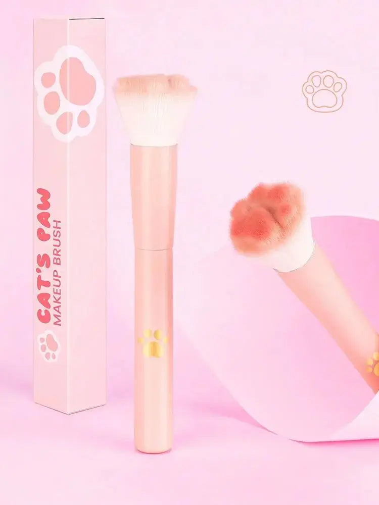 Katt-tass rougeborste – professionell makeupborste med förvaringsbox