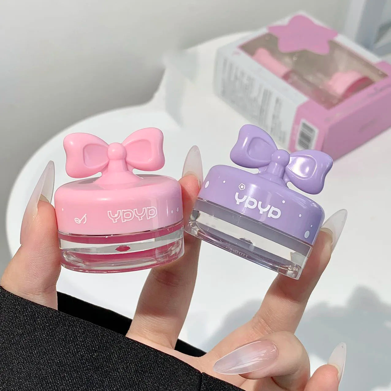 2-delat lip care set – återfuktande lip gloss & lip mask med persikoessens