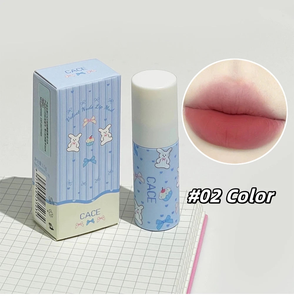 Little Bunny Lip Mud Set – matt läppset med sammetslen nude-textur & söt kanin-design