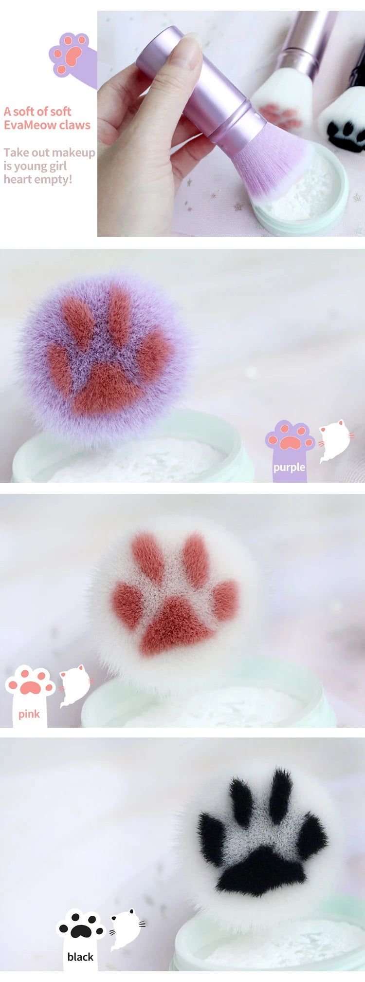 Super Cute Cat Claw Makeup Brush 🐾