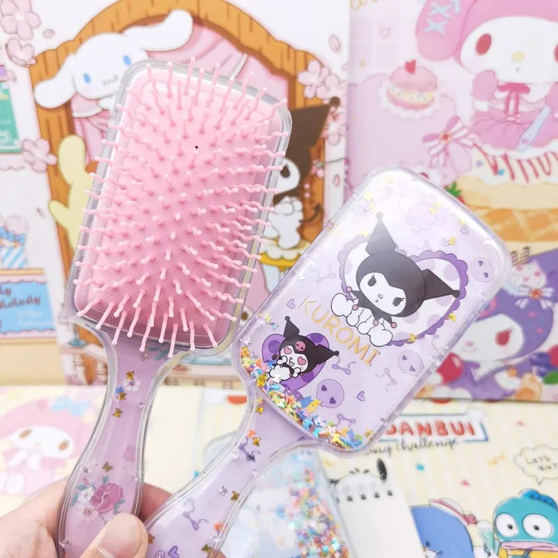 Sanrio air cushion-hårborste – kawaii massageborste med My Melody, Kuromi & Hello Kitty