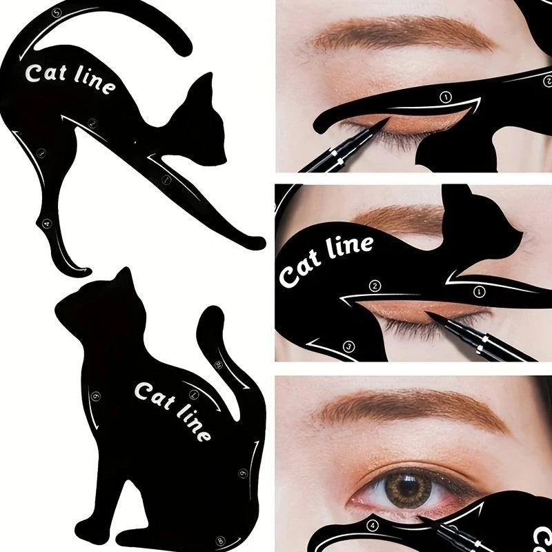 2-pack eyeliner-stencils – enkla mallar för cat eye & eyeliner-looks