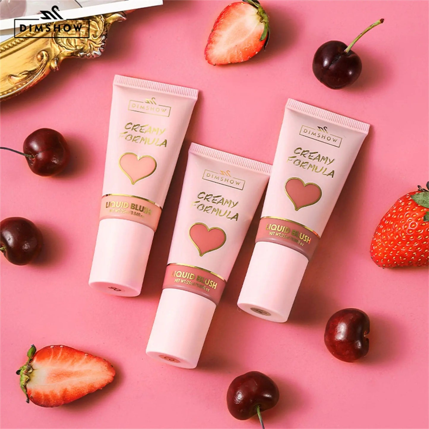 Velvet Blush – 6-färgs sponge head rouge för kinder & läppar