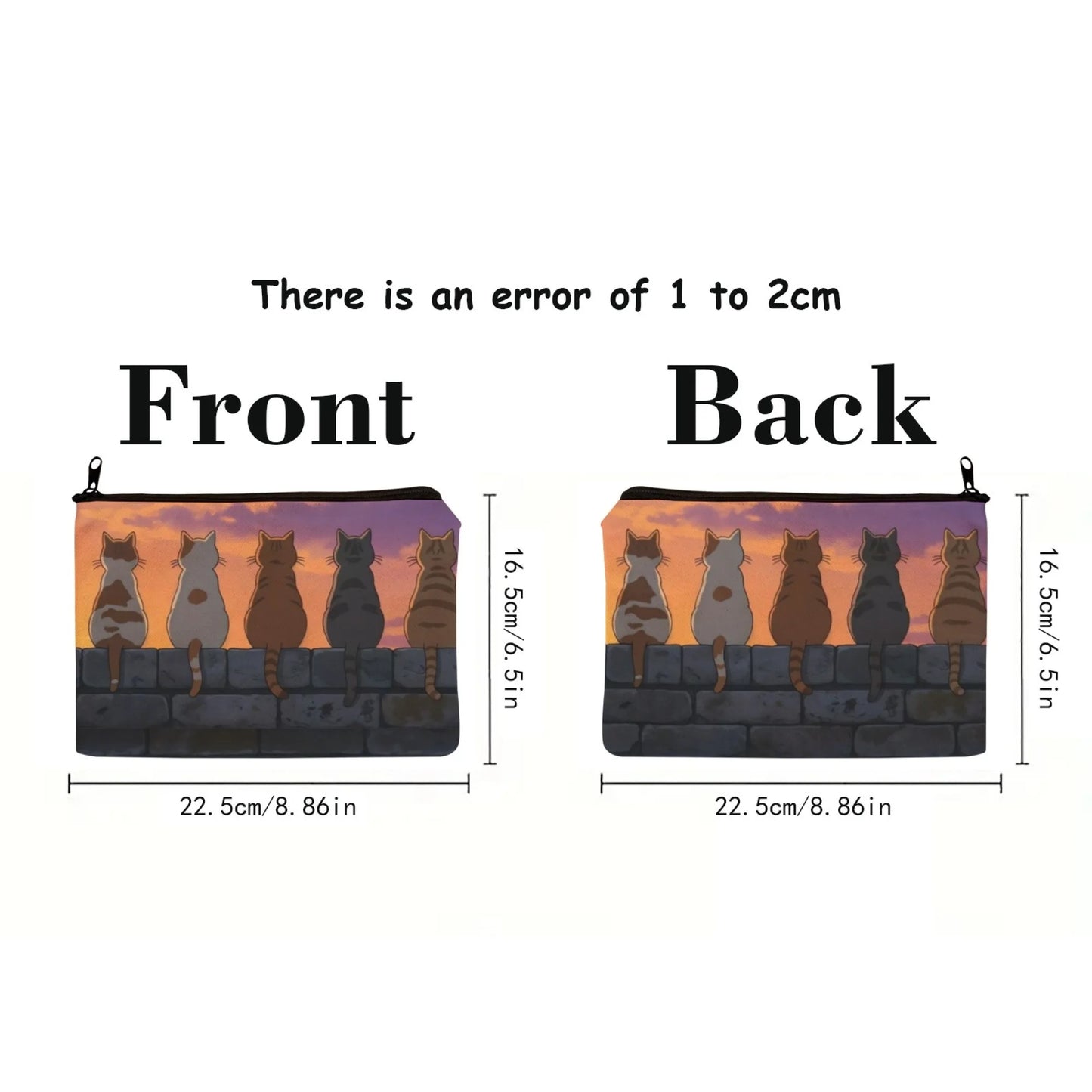 White Cat Cosmetic Pouch – drömmig sminkväska för kattälskare