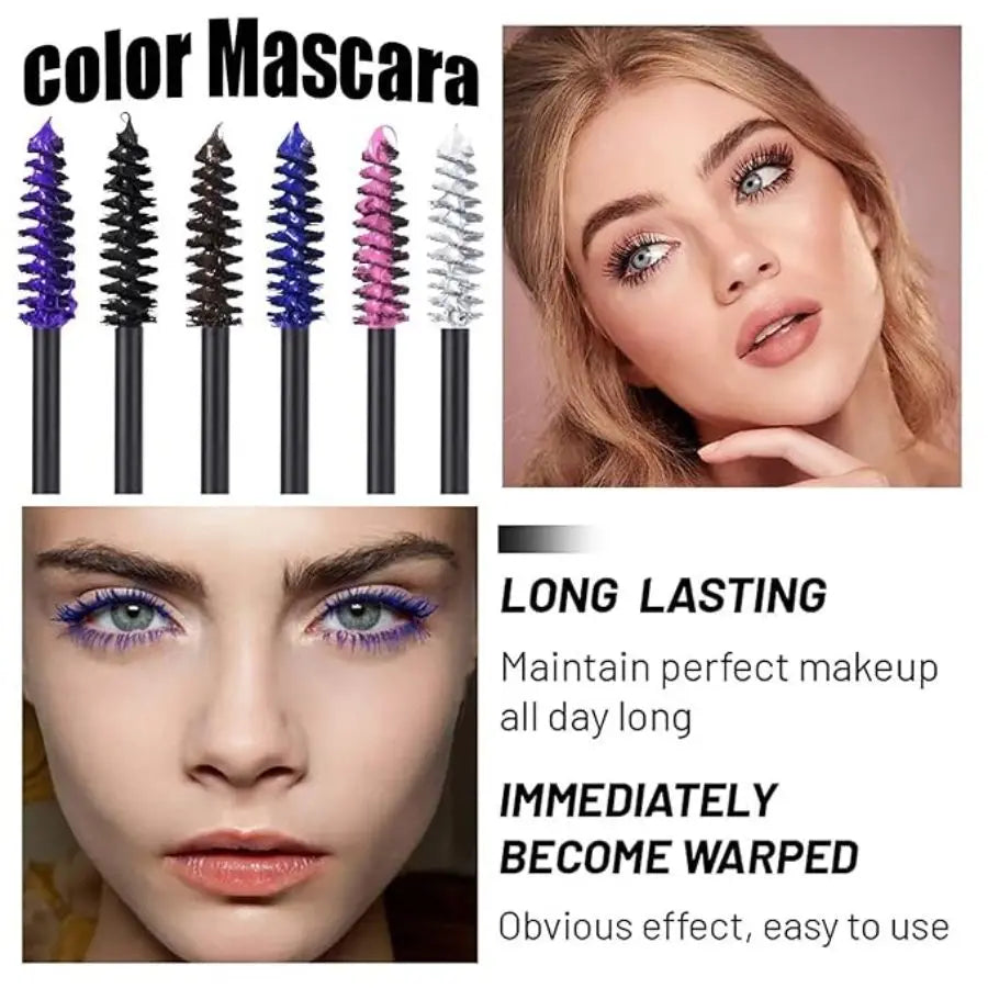 Colorful Kawaii Mascara – 6 färger för kreativa fransar