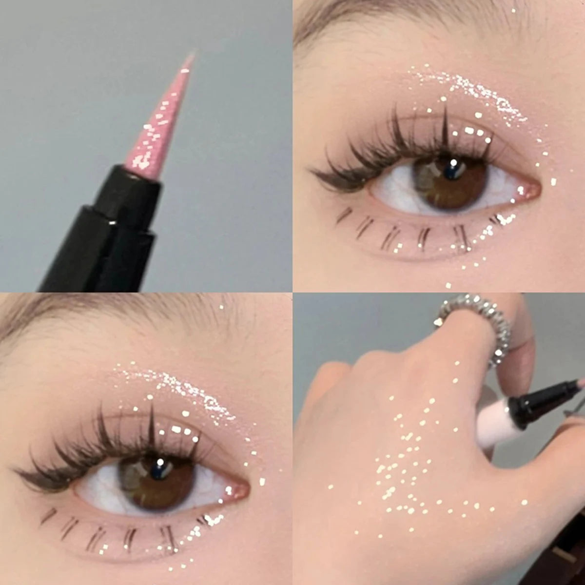 Lying Silkworm-penna – skimrande eyeliner för aegyo sal