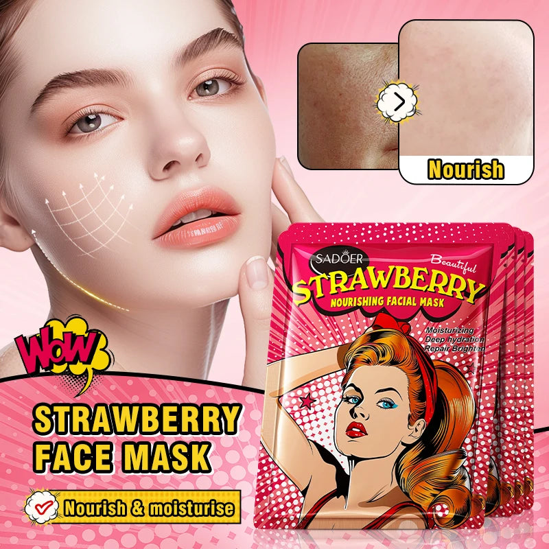 Beauty Fruits ansiktsmasker 8-pack – återfuktande, lystergivande & uppstramande sheet masks