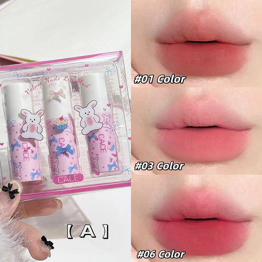 Little Bunny Lip Mud Set – matt läppset med sammetslen nude-textur & söt kanin-design