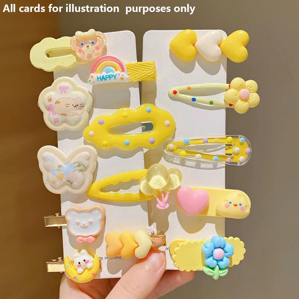 14 st gula hårspännen – söta, färgglada